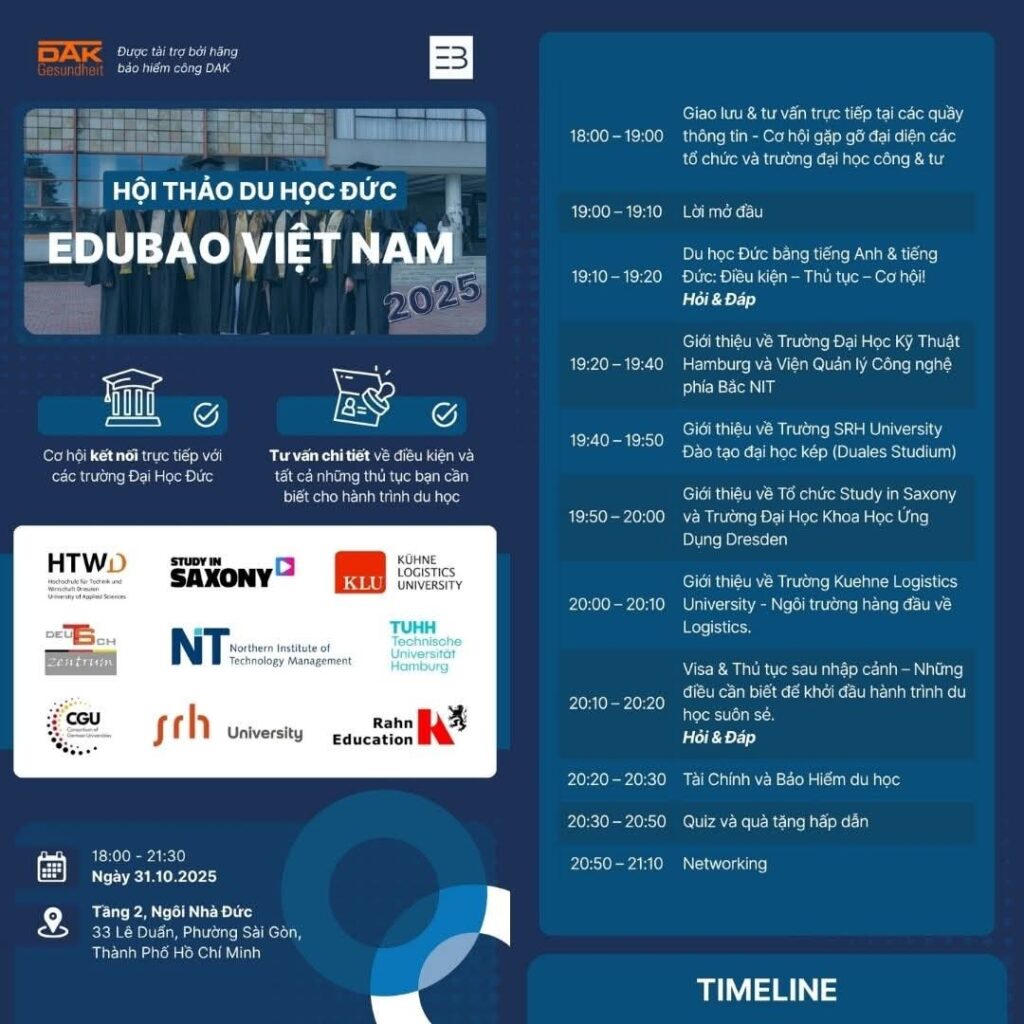 Hội thảo: Cẩm nang xin visa du học Đức 1/2026
