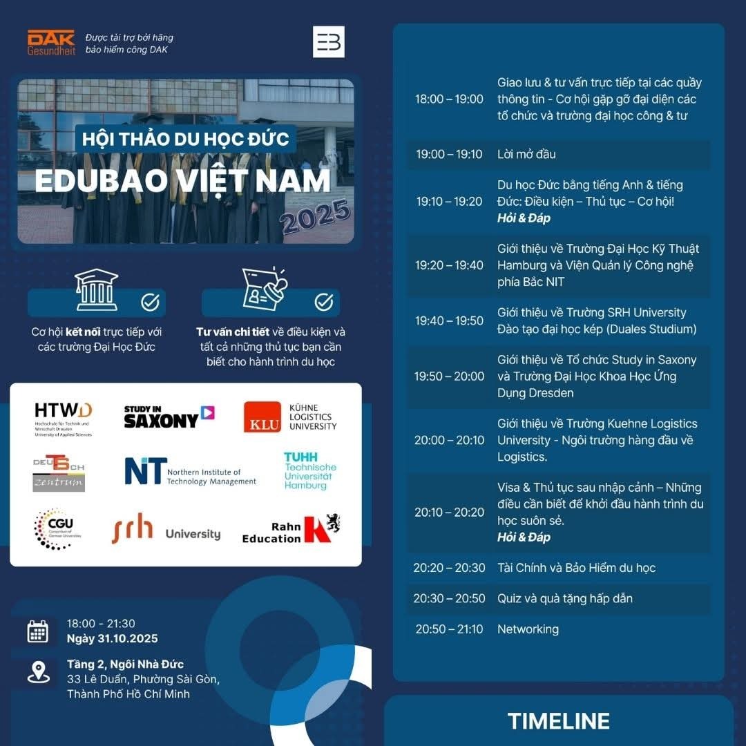 Hội thảo: Cẩm nang xin visa du học Đức 1/2026